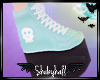 (S) Blue/B Skull Shoes