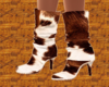 cowhide fashion boot