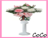 Pink White Flower Vase