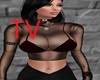 TV> Fishnet Top Red