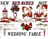 RED ROSES WEDDING TABLE