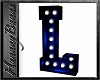 Blue Marquee Letter L