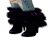 purple fur boots