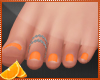 Orange Pedicure