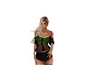 Black Green Bra Top