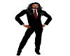 BLACK FULL SUIT /RED TIE