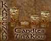 K-CANDLES Gld/Red 7inRow