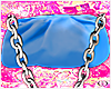 blue chain pouch
