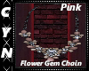 Pink Flower Gems Chain