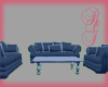 ~RG~BluBouquet Couch Set