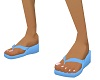 Baby Blue Flip Flops