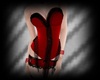 Red chain black corset