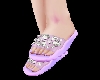 Purple Slippers wth Gems