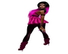 Dk.Pink Tassle Boots