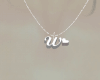M' Letter W Necklace