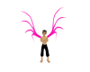 pink demon wings