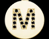 Gold M Pendant Necklace