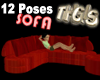 Sofa With 12 poses Red