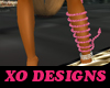 {XO} Pink Snake Anklet