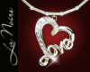 LOVE HEART Necklace Slv