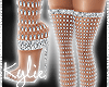 Fishnet Crystal Boots