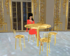 GOLD CLUB TABLE& CHAIRS