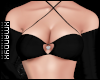 Heart Brooch Black Top