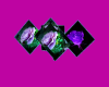 3 Lavender roses wallart