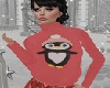 peach pinguin sweater