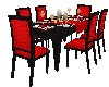 Dining Table Red Black