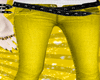 Yellow artistic jeans