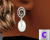 Diamond Pearl Ear Ring 