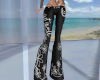 Floral Black Jeans