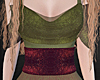 Claret and Green Gown