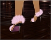 Pink fur heels