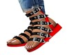 RED/ BLACK SANDALS