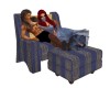 Blue Couple Armchair