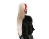 Long Blond Hairband Red