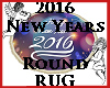 2016 New Years Round Rug
