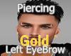Gold Eyebrow Piercing