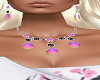 Pink /Blk Necklace Set