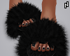 N. Fuzzy Slippers Black