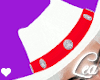 White & red cowgirl hat