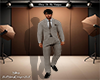 Pinstripe Suit Tan