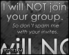 .srs. Group invites.