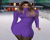Purple Sweater Dress RL