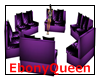 PurpleBlack 6pc CouchSet