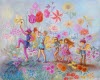 Little girls wall mural