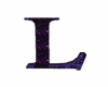 purple glitter letter L