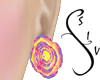 Rainbow Rose Earrings